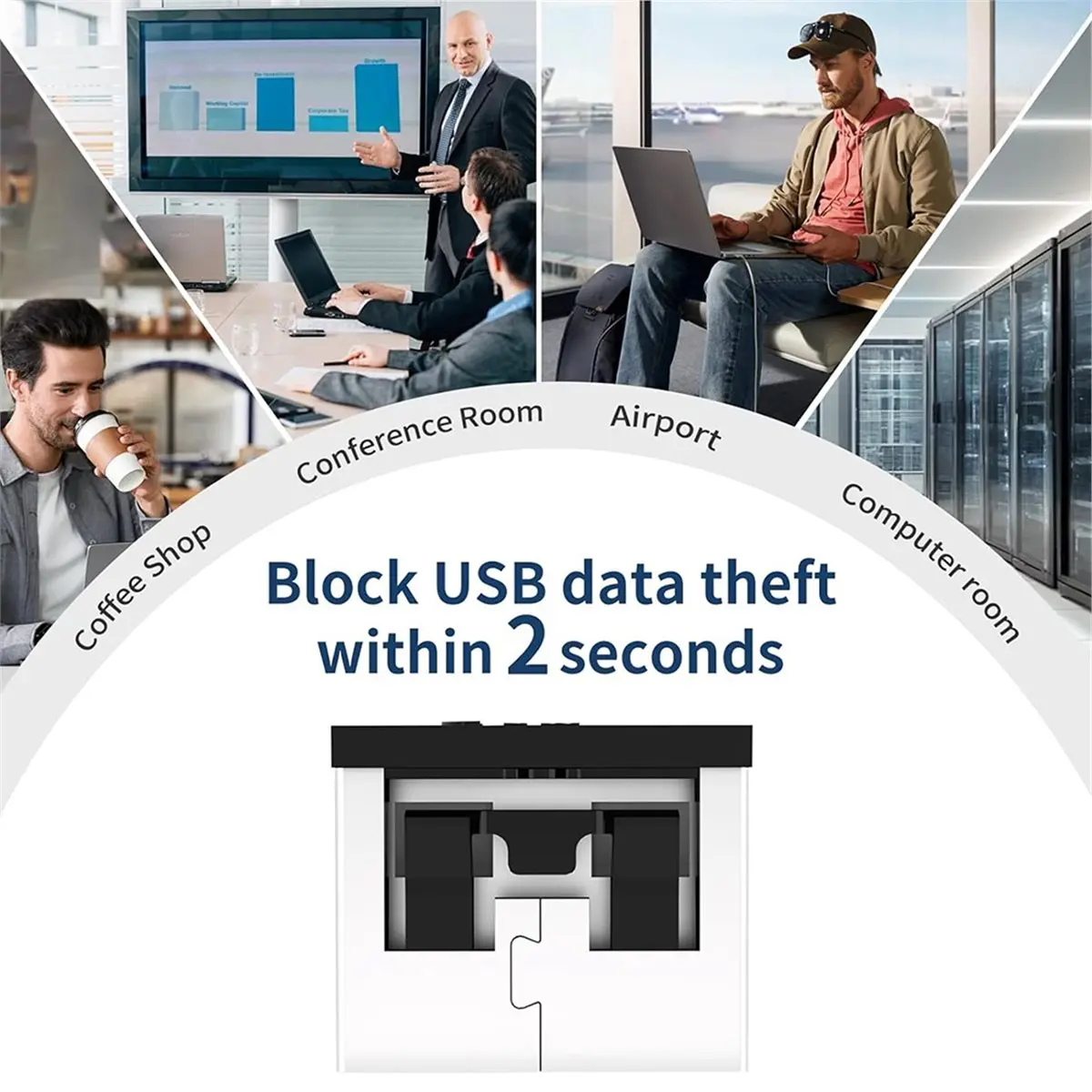 

Цифровой USB-A блокиратор порта из металла с 2 ключами - защита от кражи, защита данных и пылезащита для ПК/ноутбука 24P