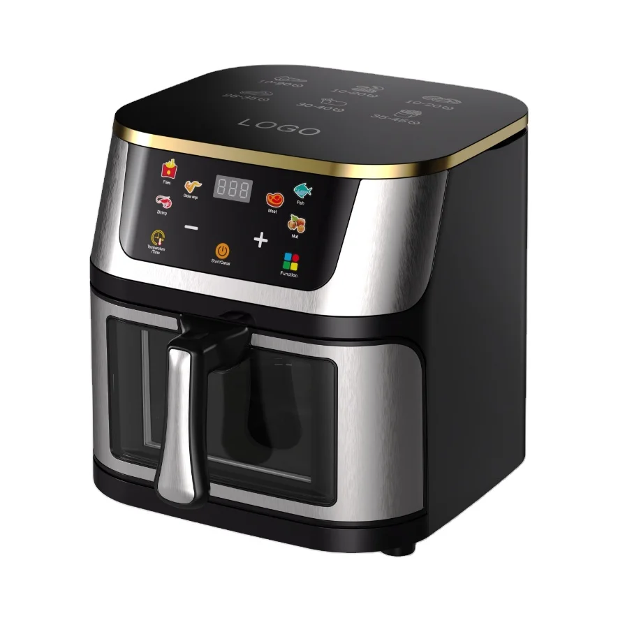 Stainless Steel 8l 10l air Flyer Capacity Freidora De Aire 1400w Digital Electric Programmable Hot Air Fryer