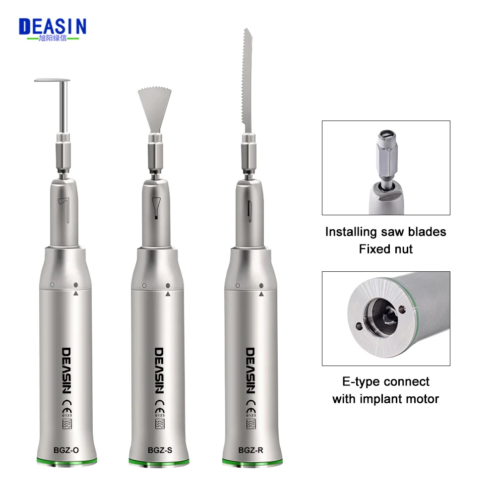 

Dental Tool Surgical Oscillating Saw straight Handpiece 1:1/4:1 Surgical 3°/17° Bone Harvesting Oral Surgery Straight