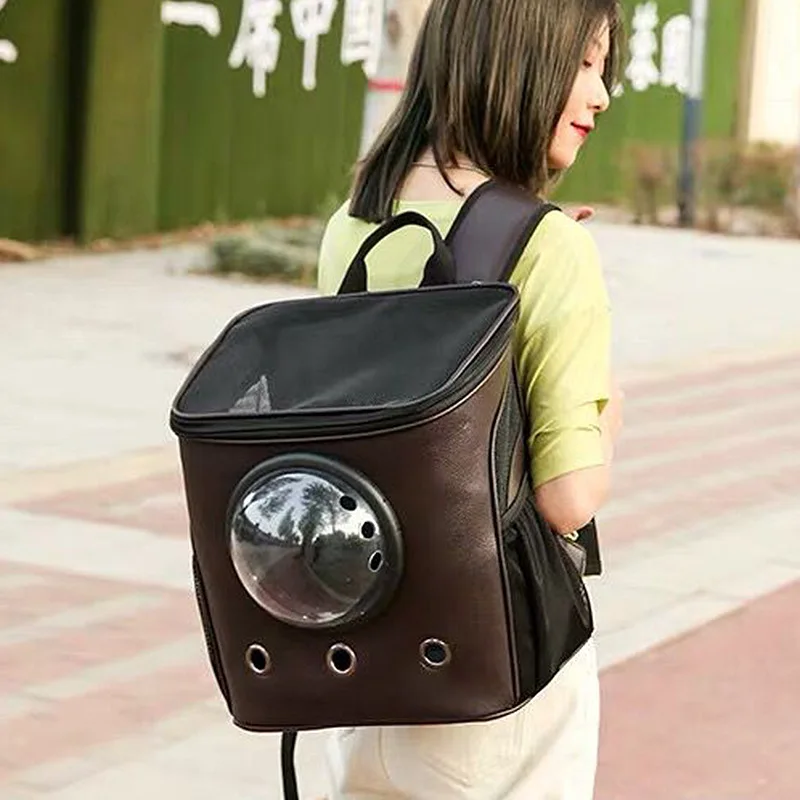 

Large Capacity Pet Carrier Premium Canvas Space Capsule Kitten Cat Dog Carrier Backpack Outdoor Puppy Pet Travel Bag Breathable