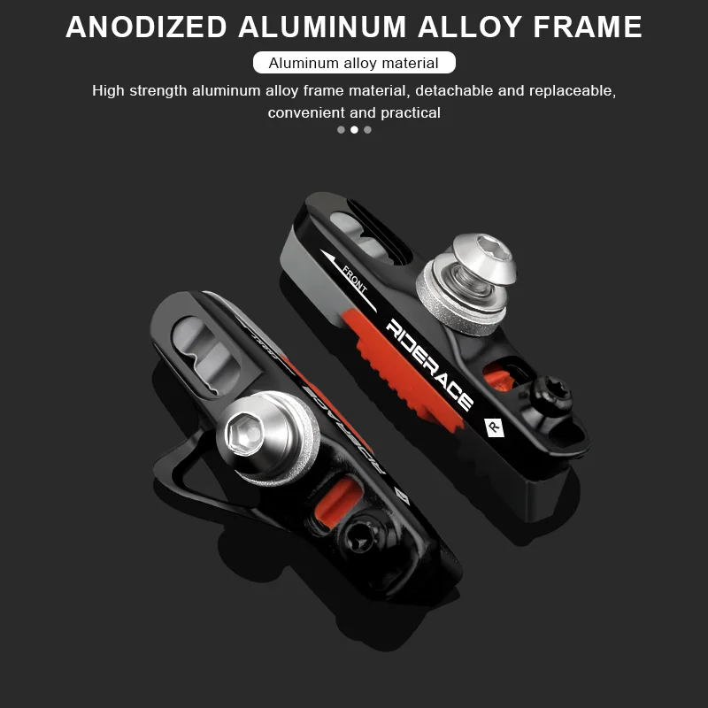 1 Paar Rennrad-Bremsbeläge C-Bremsenbeläge CNC-Aluminiumlegierung Langlebige Geräuscharme Gummi-Fahrradbremsen Fahrradzubehör – Detail 5