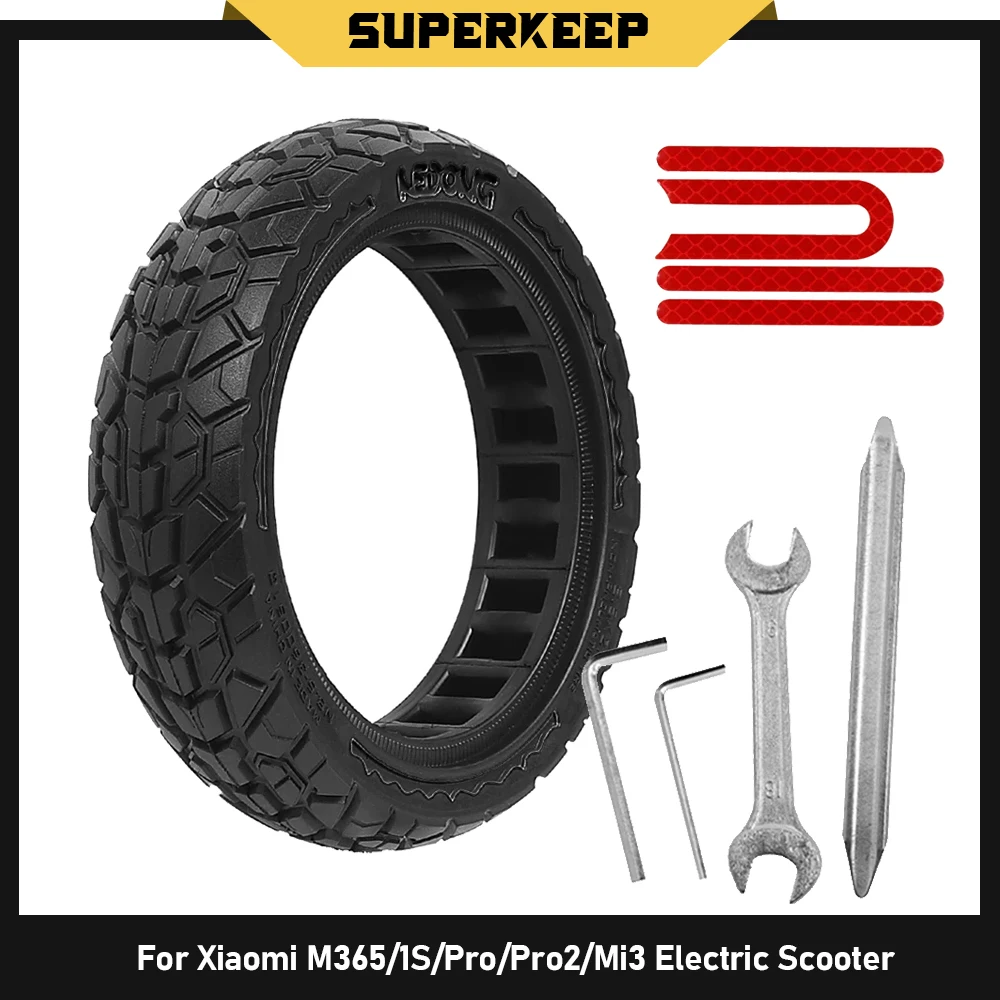 Für Xiaomi M365/1S/Pro/Pro2/Mi3 Elektroroller 8 1/2x2 Reifen 8,5 Zoll Offroad-Vollreifen Stoßdämpfende Reifen Ersatzteile