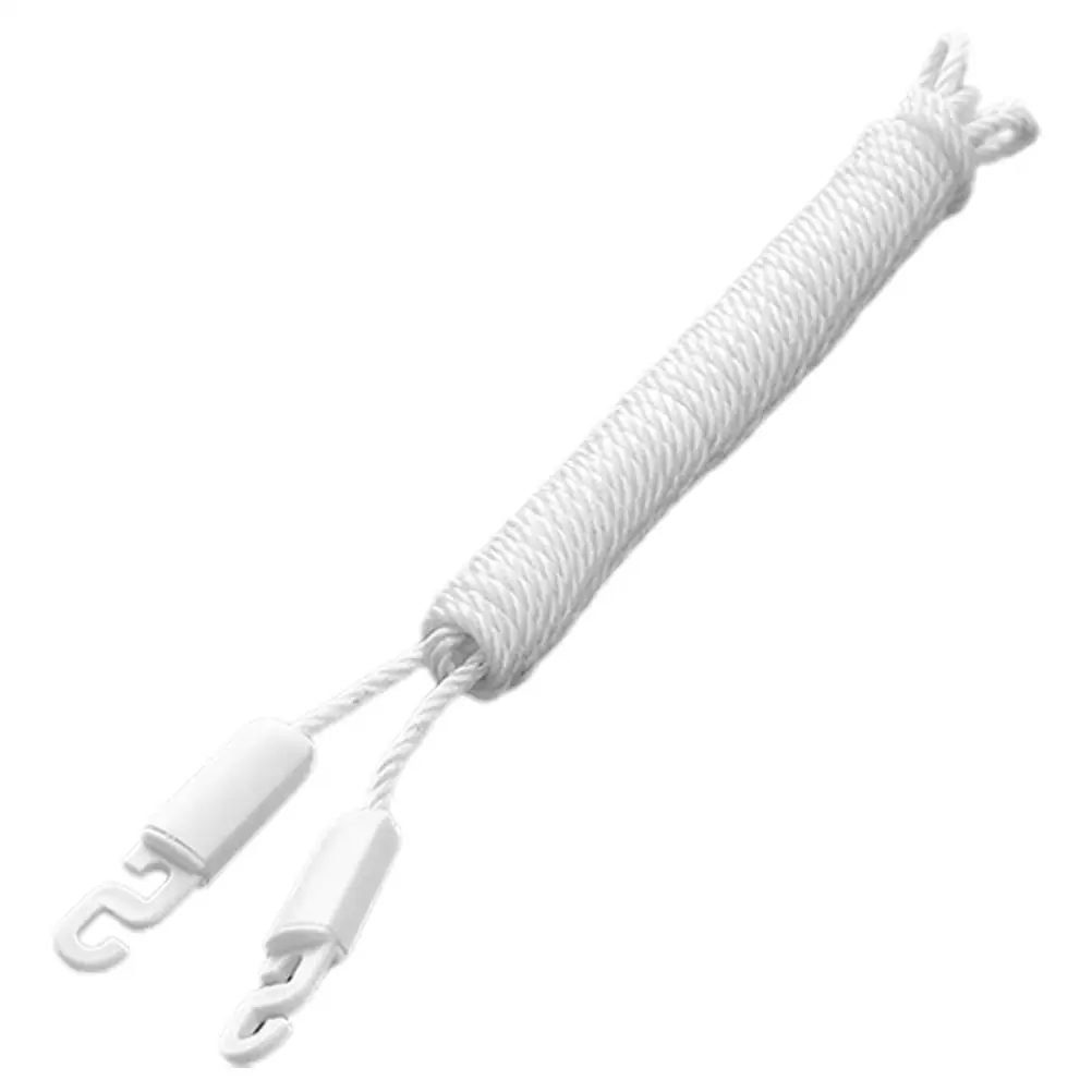

Windproof Drying Clothes Rope Outdoor Portable Foldable Clothesline Heavy Duty PE Strong White Travel Camping Picnic