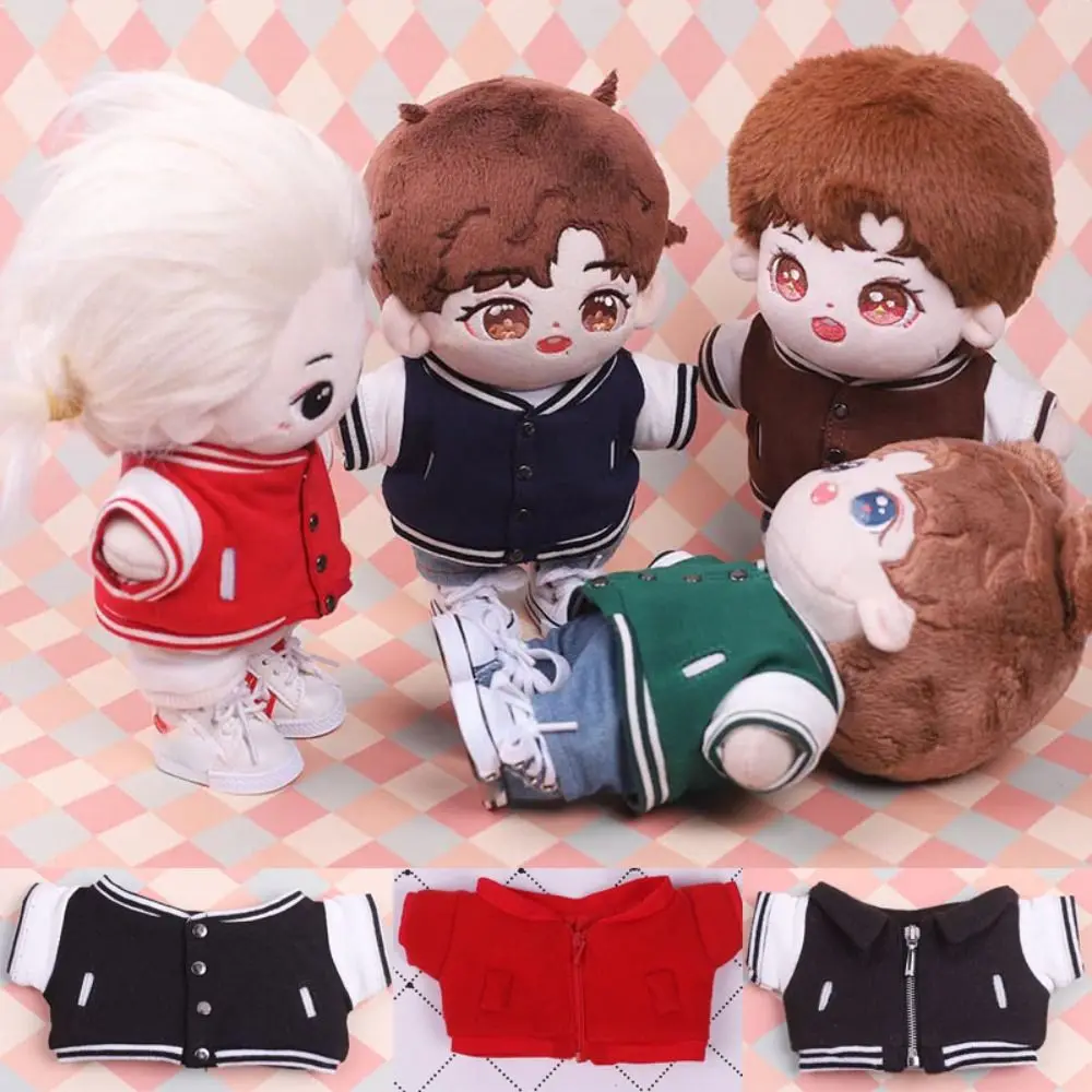 Jaqueta de beisebol da moda de alta qualidade 9 cores casaul usar boneca animais roupas acessórios 20cm algodão bonecas/1/12 bonecas bjd