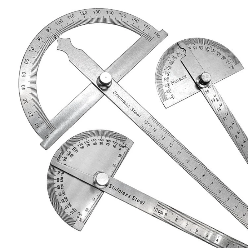 

Stainless Steel 180 Degree Angle Finder Goniometer Protractors Measuring Gauging Carpenter Woodworking Tools Inclinometer