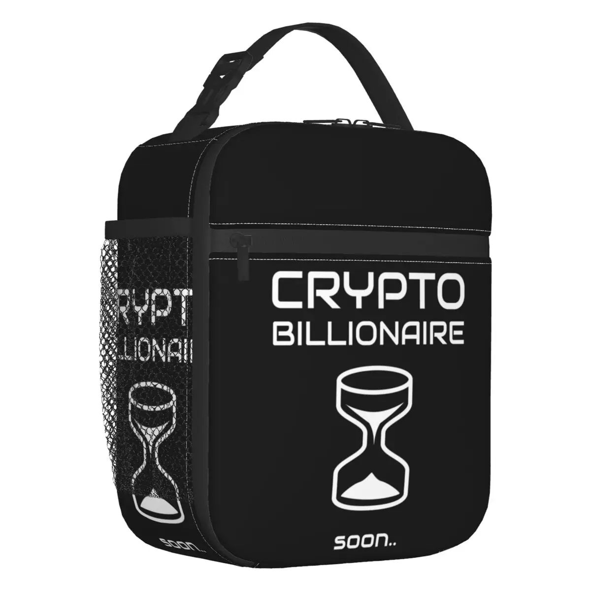 

Crypto Billionaire Soon Insulated Lunch Bags for Women Bitcoin Digital Currency Portable Cooler Thermal Food Lunch Box School