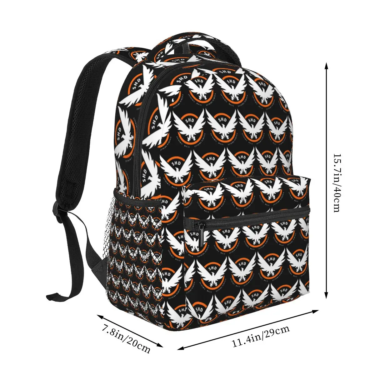Game Tom Clancys The Division SHD Seal Student Backpack School Bag Hiking Travel Daypack for Boys Girls Bookbag Shoulder Bags