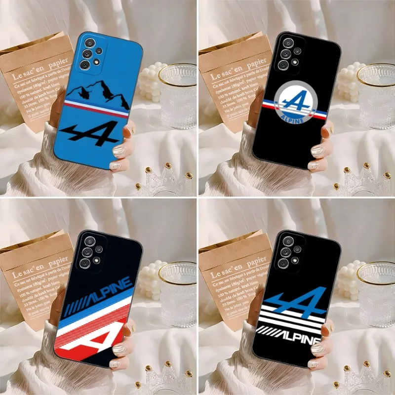 Alpine Logo Tricolor French Flag Phone Case For Samsung Galaxy S21 S22 S20 S30 S7 S10 S8 S9 S6 Pro Plus Edge Ultra Fe Cover