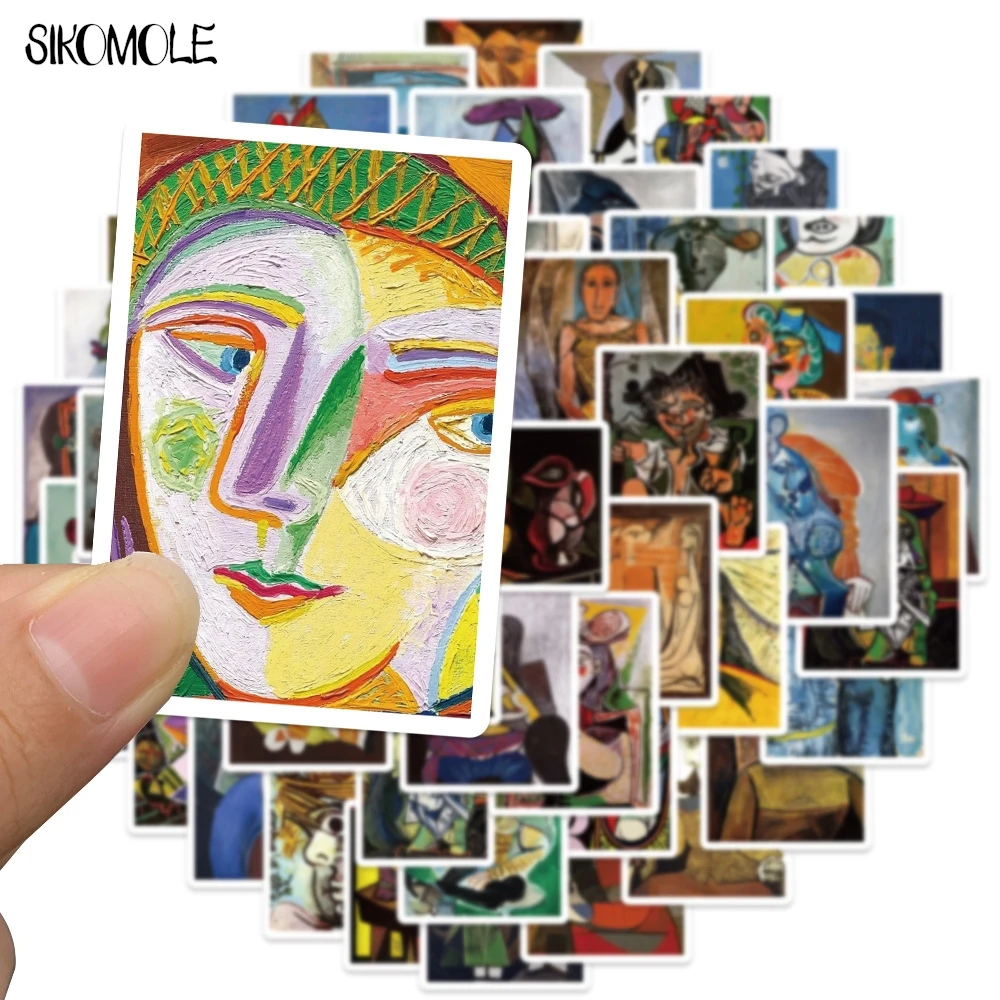 10/30/50PCS Retro Picasso ภาพวาดสีน้ํามัน PVC Graffiti สติกเกอร์ความงาม Art DIY ตกแต่งเด็กกระเป๋าเดินทาง Decal สติกเกอร์แพ็ค
