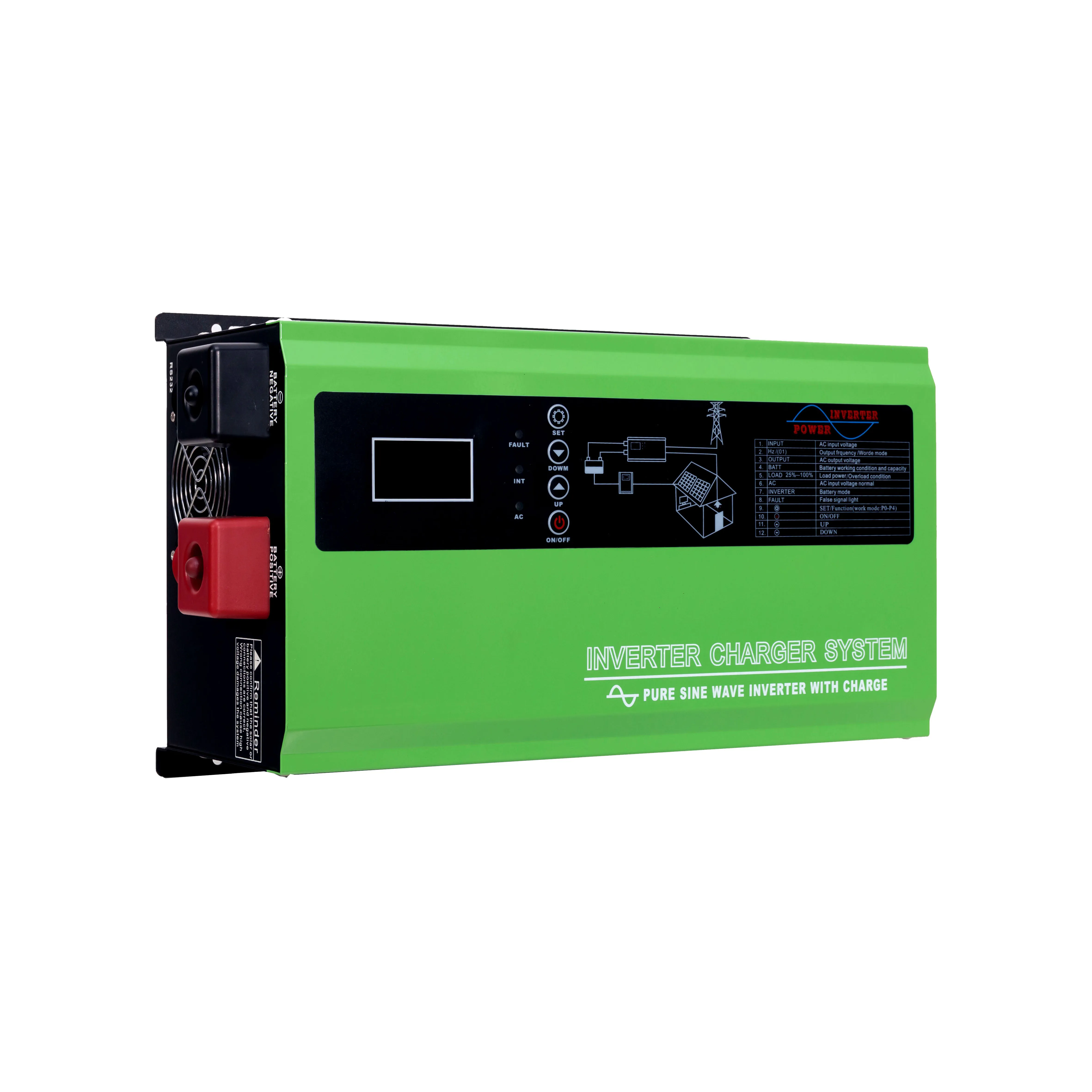 Solar Inverter 24v /48v Low Frequency Pure Sine Wave Inverter 3000w Inverter with Charge 50HZ 60 Hz for Solar System
