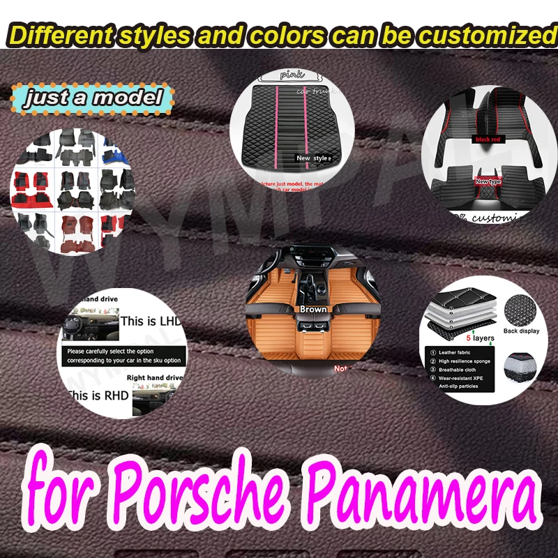 

Роскошные автомобильные коврики для Porsche Panamera 970, шасси G1 SWB, 4 сиденья, 2009 ~ 2013 г.