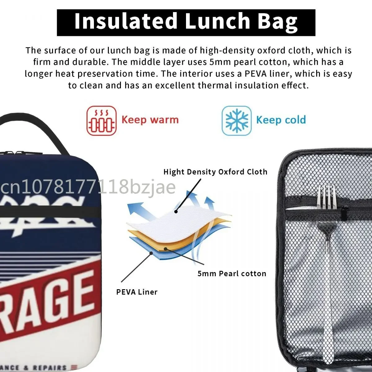 Servizio Vespa 17 Lunch Tote Picnic Bag pranzo al sacco borsa termica pranzo borsa per bambini Lunch box Bag Lunch bags for men