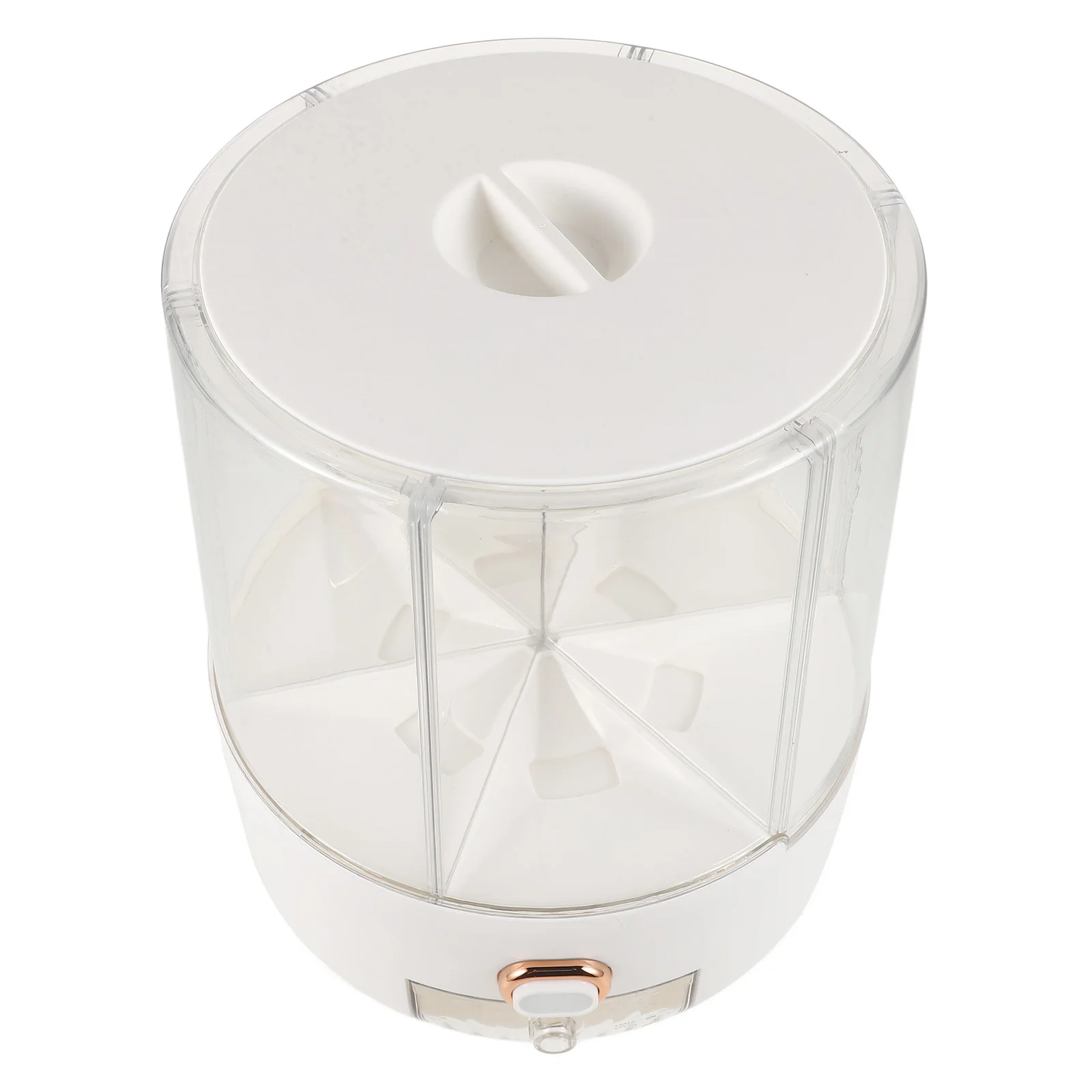 

6-Compartment Large Rice Dispenser Sealed Container Cereal Beans Grain Storage Kitchen Counter Reusable Transparent Body