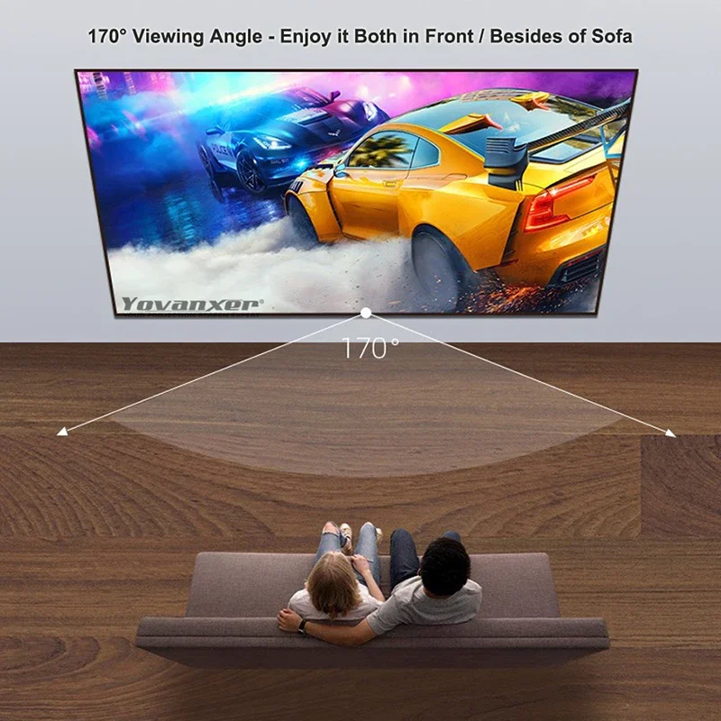 ALR Projector Screen Grey Crystal Ambient Light Rejecting Fixed Frame 1CM Ultra Narrow Border 3D 4K 8K Projection 2025 Popular