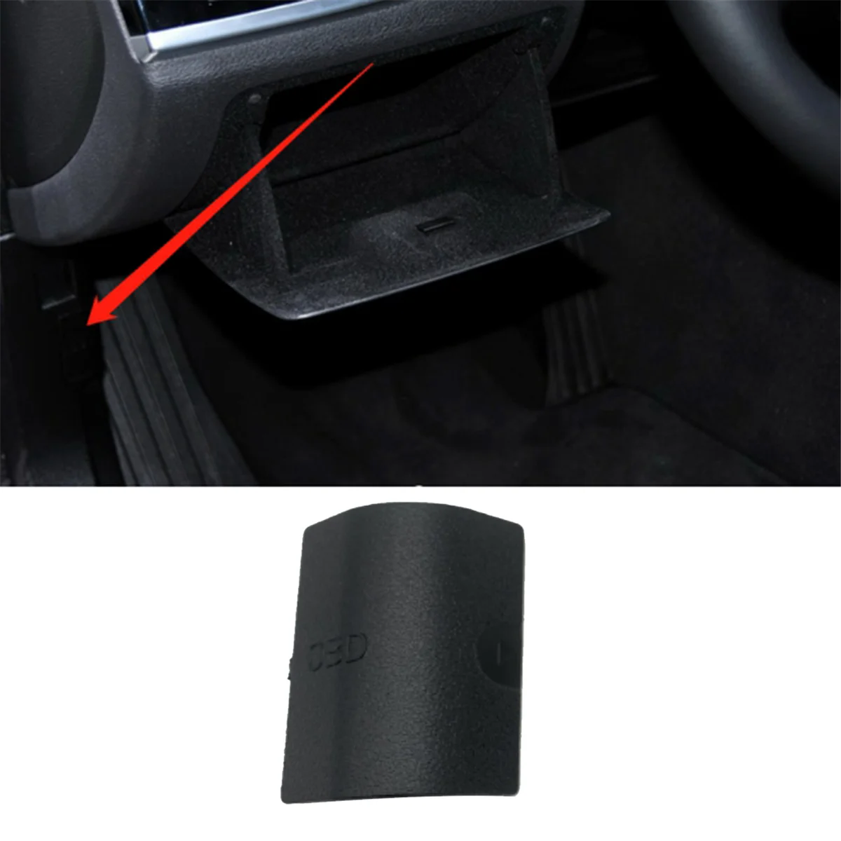 Car OBD Cover for BMW F25 X3 2011-2016 F26 X4 2013-2018 OBD Diagnostic Port Plug 51439190686 Black LHD