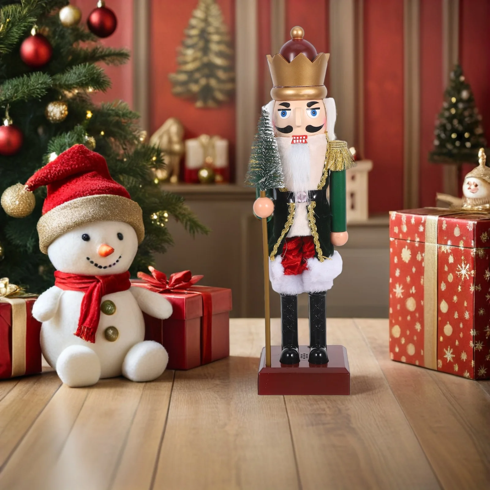 

Christmas Lighted Nutcracker Led Nutcracker Soldier Figurine With Music - 15.7Christmas Holiday Traditional Xmas Puppet