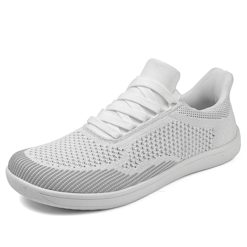 Scarpe minimaliste a piedi nudi Traspiranti Punta larga Cross Trainer Mani libere Slip On Scarpe da corsa Sneakers casual in rete per uomo Donna