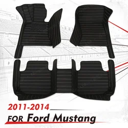 Custom Car floor mats for Ford Mustang 2011 2012 2013 2014 auto foot Pads automobile carpet cover interior accessories