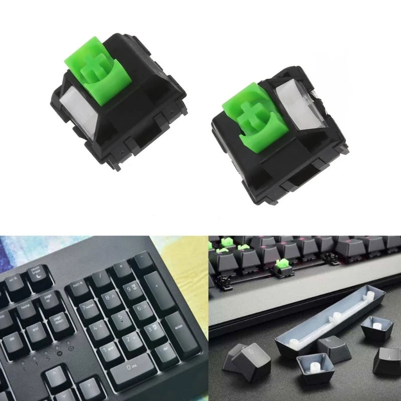 4Pcs RGB Green Axis Switches for razer Blackwidow Elite Gaming Keyboards  Shaft Switch for Mechanical Keyboard