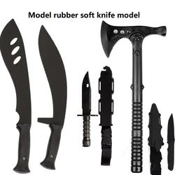 Simulation Model Rubber Soft Knife M9 Training Knife Adult and Children Prop Knife Nepalese Dog Head Knife Axe Model