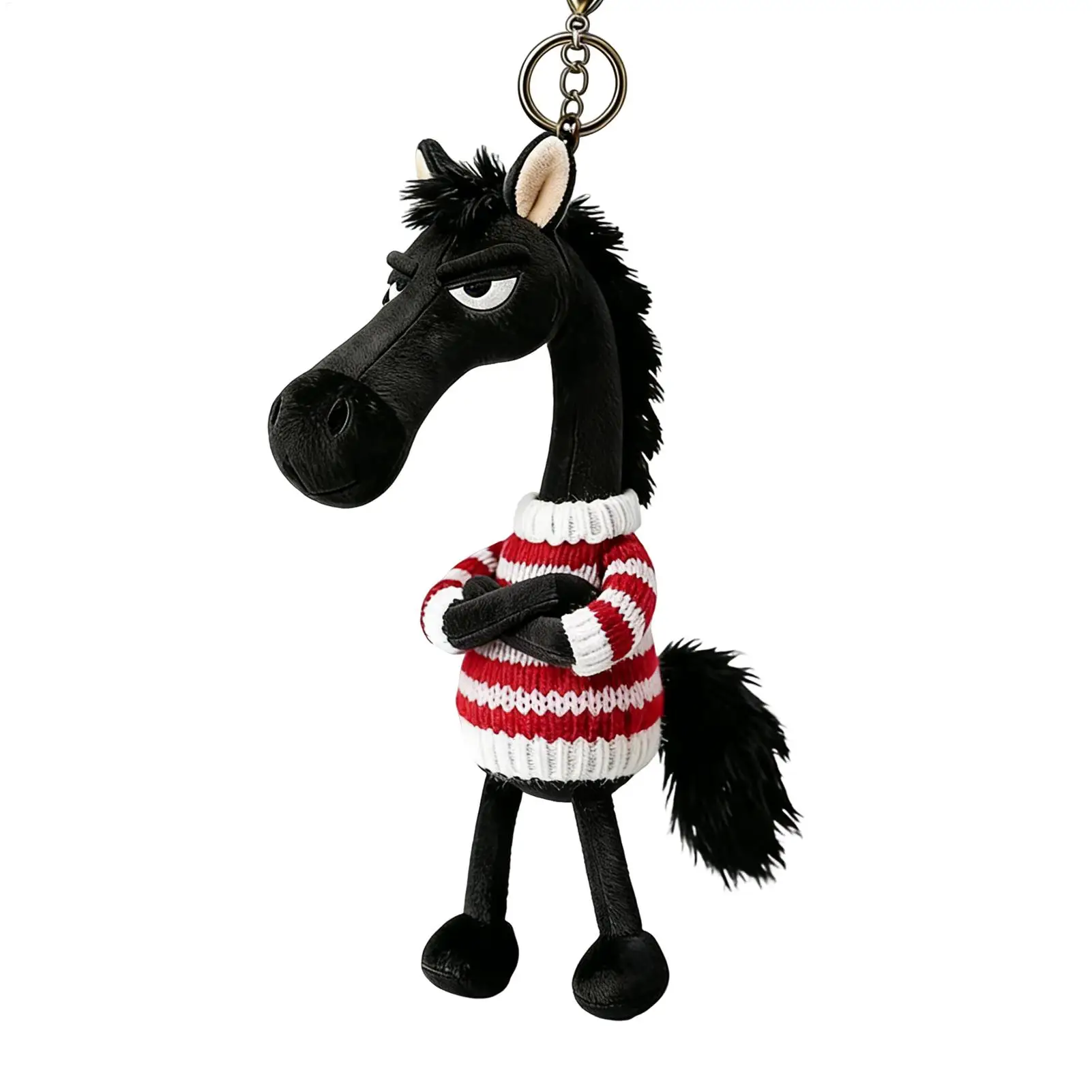 

Black Horse Plush Keychain Good Luck Purse Pendant 2026 Year Plush Horse Decor For Purse Boys Girls Women Children Adults Youth