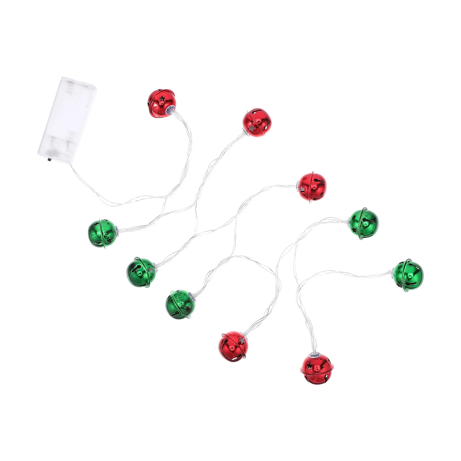 

1.5M Christmas Led String Lights Green Red Bell Design For Patio Garden Bedroom Holiday Party Home Decor Outdoor Indoor Lighting