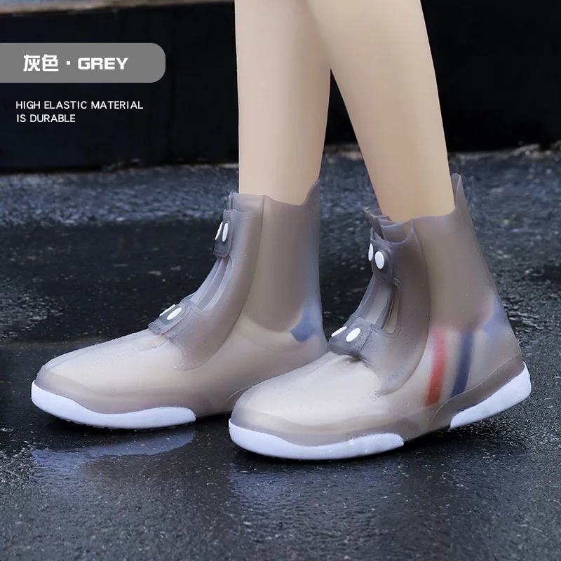 

Fashion Women Men Rain Boots Rainy Day Waterproof Shoes Cover Thickened Non-slip Female Rainboots Male Reusable Shoes Protector