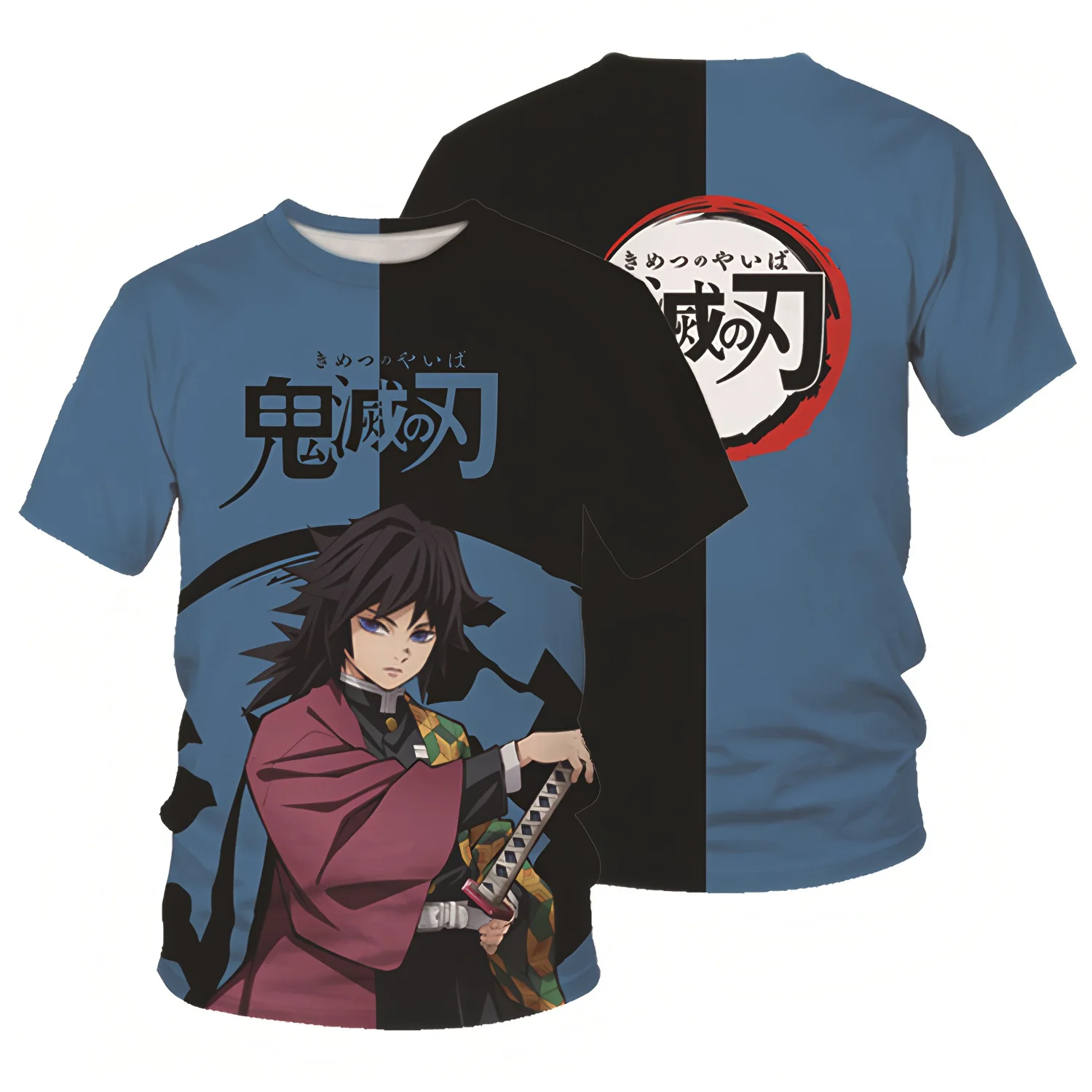 

new cosplay ghost slayer couple outfit 3D printed anime graphic t shirts loose casual short sleeved tees top for men and womens