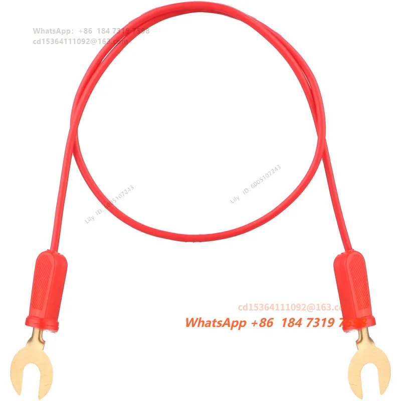 Physical wire for experiment, student U-shaped cable, double-ended hollow head plug, pure copper alligator clip banana head