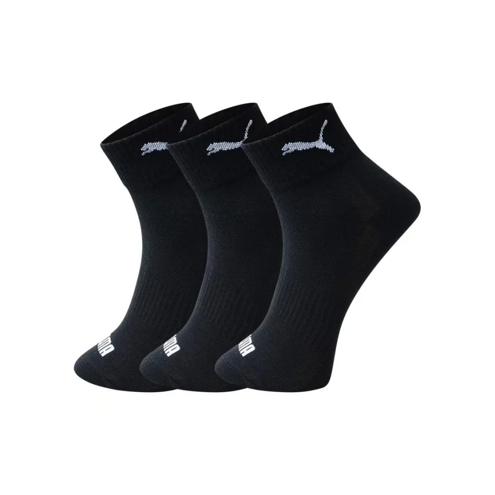 

PUMA Solid-Color Logo Classic Versatile Breathable Mid-Calf Sports and Casual Socks (Unisex Black, 3-Pack) 181535002-200-39