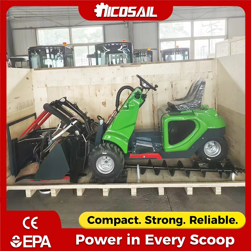

Custom Nicosail 16.8HP Dual-Cylinder Loader, Automatic Bucket Leveling for EU US Narrow Farm Work
