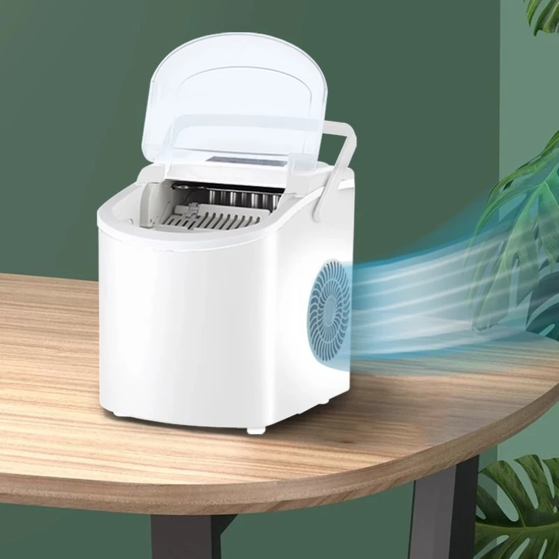 100W 220V Ice Maker  Fully Automatic Commercial and Household Small Milk Tea Shop Manual Round Ice Cube Making Machine