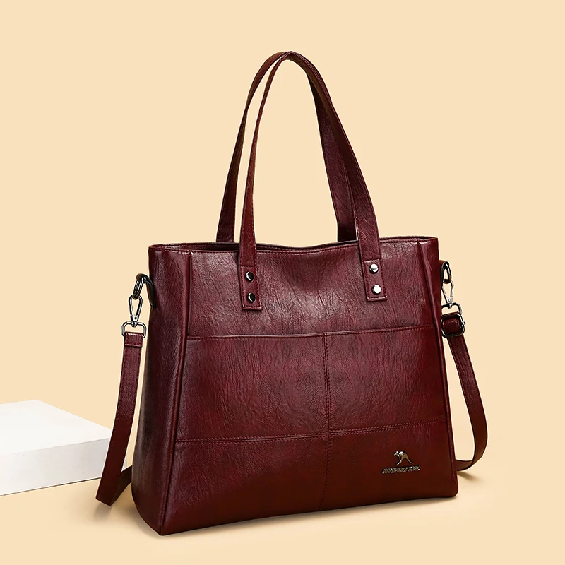 

High Quality Soft Leather Large Women Tote Bags Fashion Women's Shoulder Crossbody Bag New Luxury Handbag Female Sac a main 2025