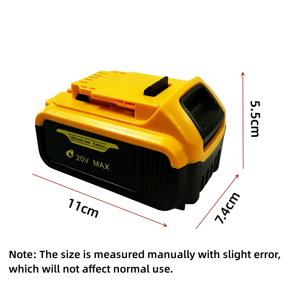 20V 6000MAh Battery Power Tool Replacement for Dewalts DCB206 DCB207 DCB204 DCB203 DCB200-2