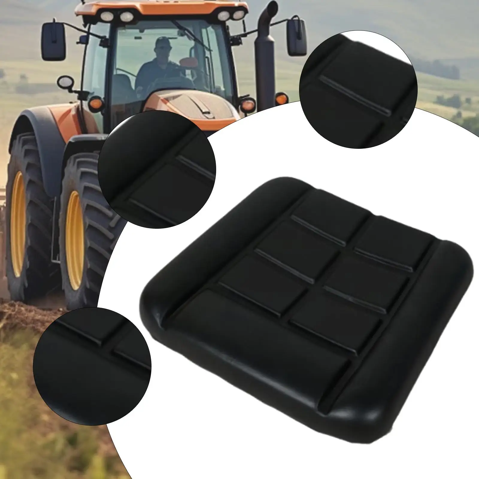 

Forklift Seat Cushion PU Material Universal Replacement Soft Durable Tractor Seat Bottom Easy Clean for Engineering Vehicles