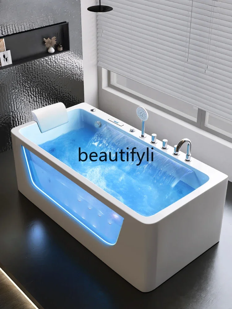 Household Adult Jacuzzi Thermostat Intelligent Heating Great Waterfall Acrylic Bath 1.7 meters