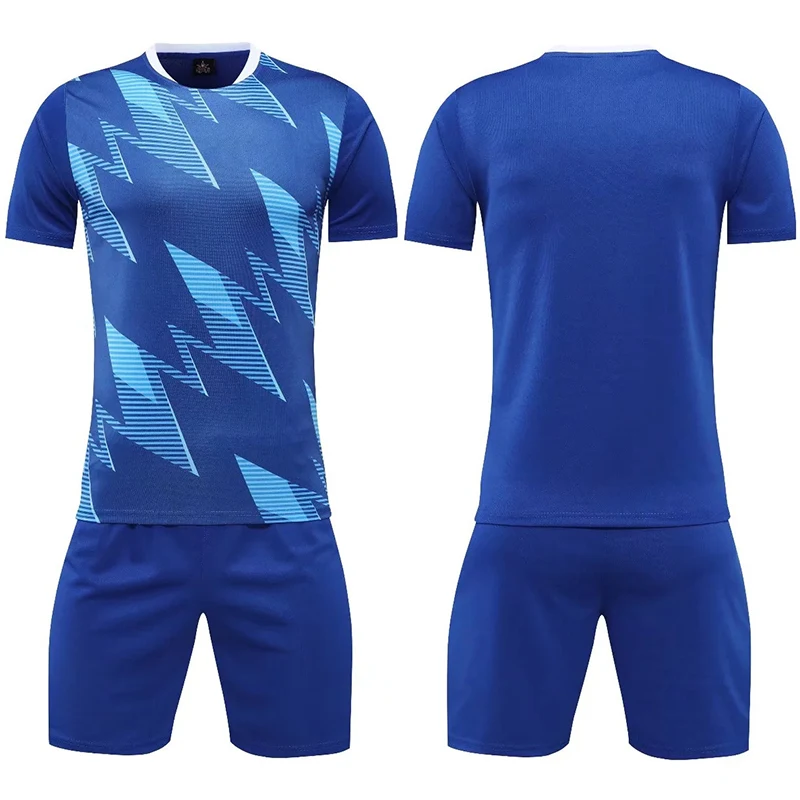 2 Pcs Men Football Jerseys Set Personalized Custom Print Boy Soccer Uniform Training Suit Team Sports Short Sleeve Tracksuit