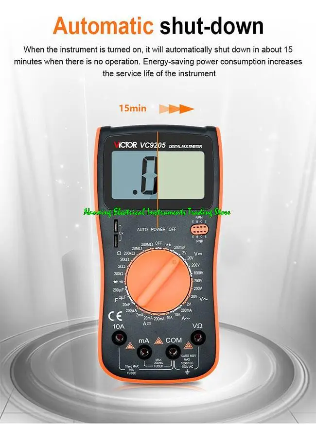 Большой ЖК-дисплей VICTOR VC9205/VC9208 1999 3 1/2, ручной диапазон, цифровой мультиметр, функция частоты/температуры, подсветка