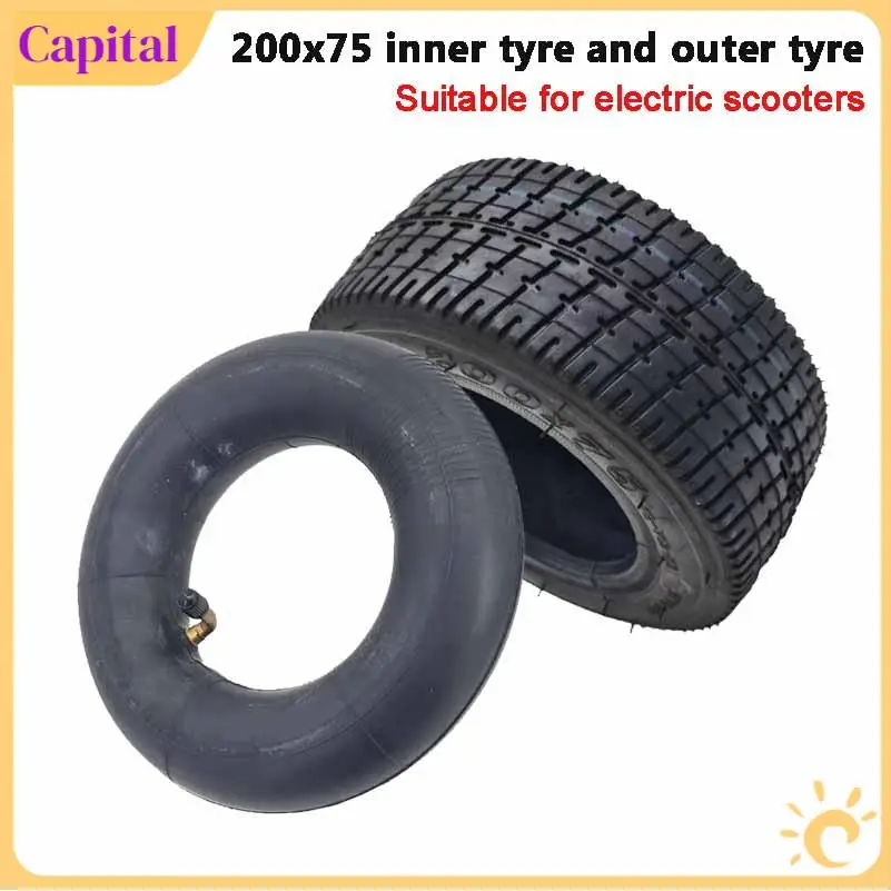 High Quality 8 Inch 200x75 Mini Electric Scooter Tire 200*75 Inner Tube Outer Tyre Wide Inflation Wheel Tyre