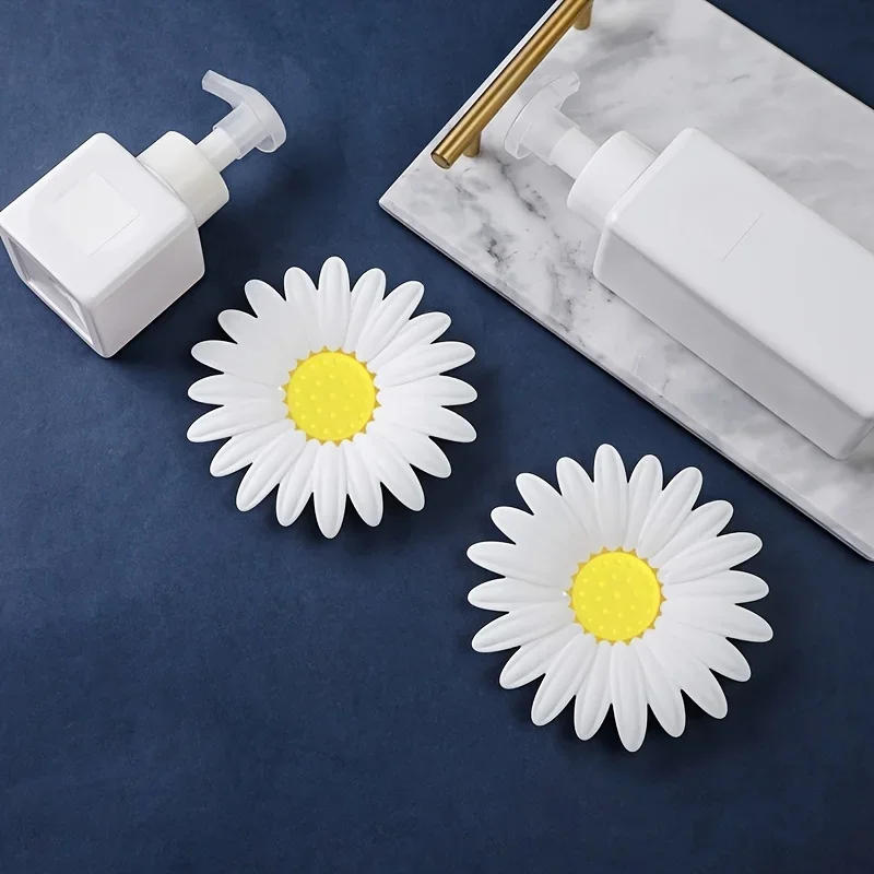 

1pc Toilet Drain Non-punch Household Cute Soap Dish, Home Decor Creative Cute Soap Dish, Flower Shaped Soap Holder