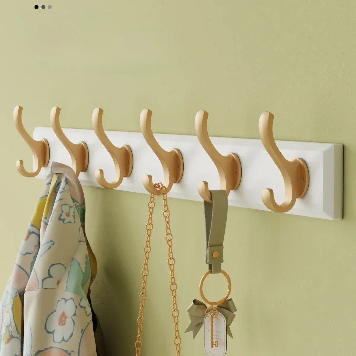 Thickened Wall-mounted Coat Hooks Clothes Wooden Hangers Hat Bag Racks Entryway Doors Bedroom Storage Holders Items Sorting