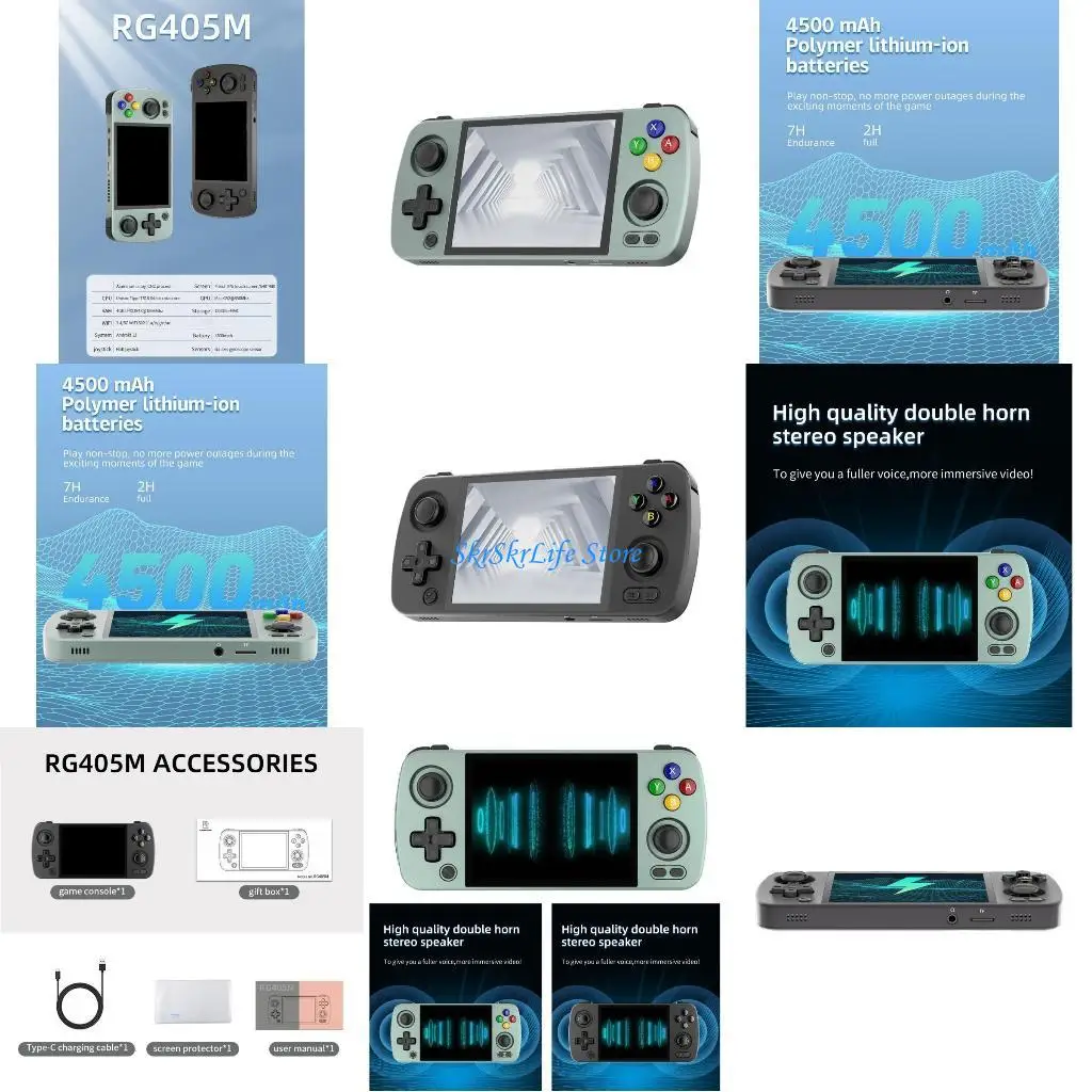 

E65E RG405M Handheld Gaming Device with 128GB/258GB Storage Capacity Aluminum Alloy