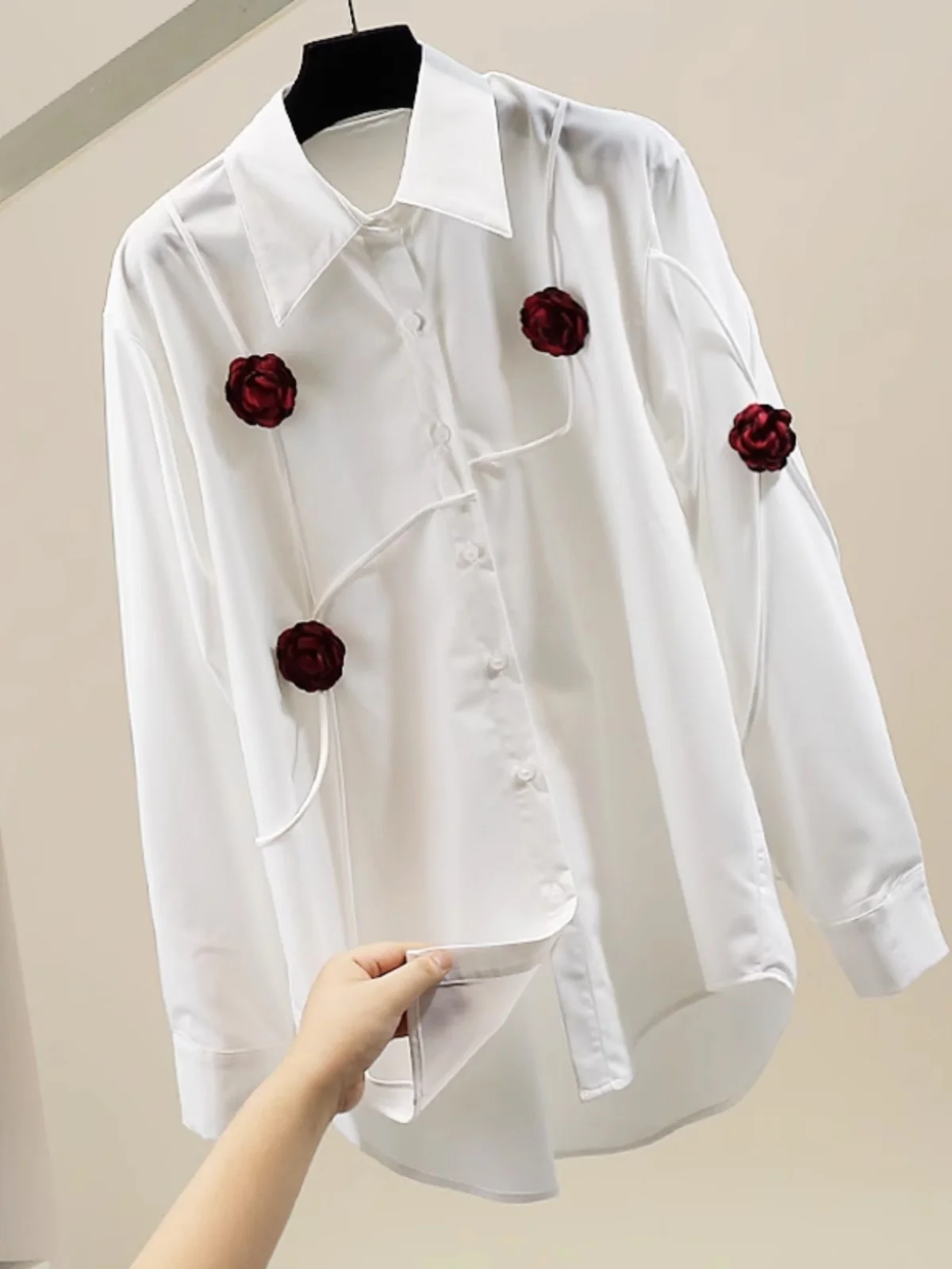 

Новинка: Модная плотная белая рубашка с длинным рукавом, новый дизайн, высокое качество, индивидуальный пошив, верхняя одежда