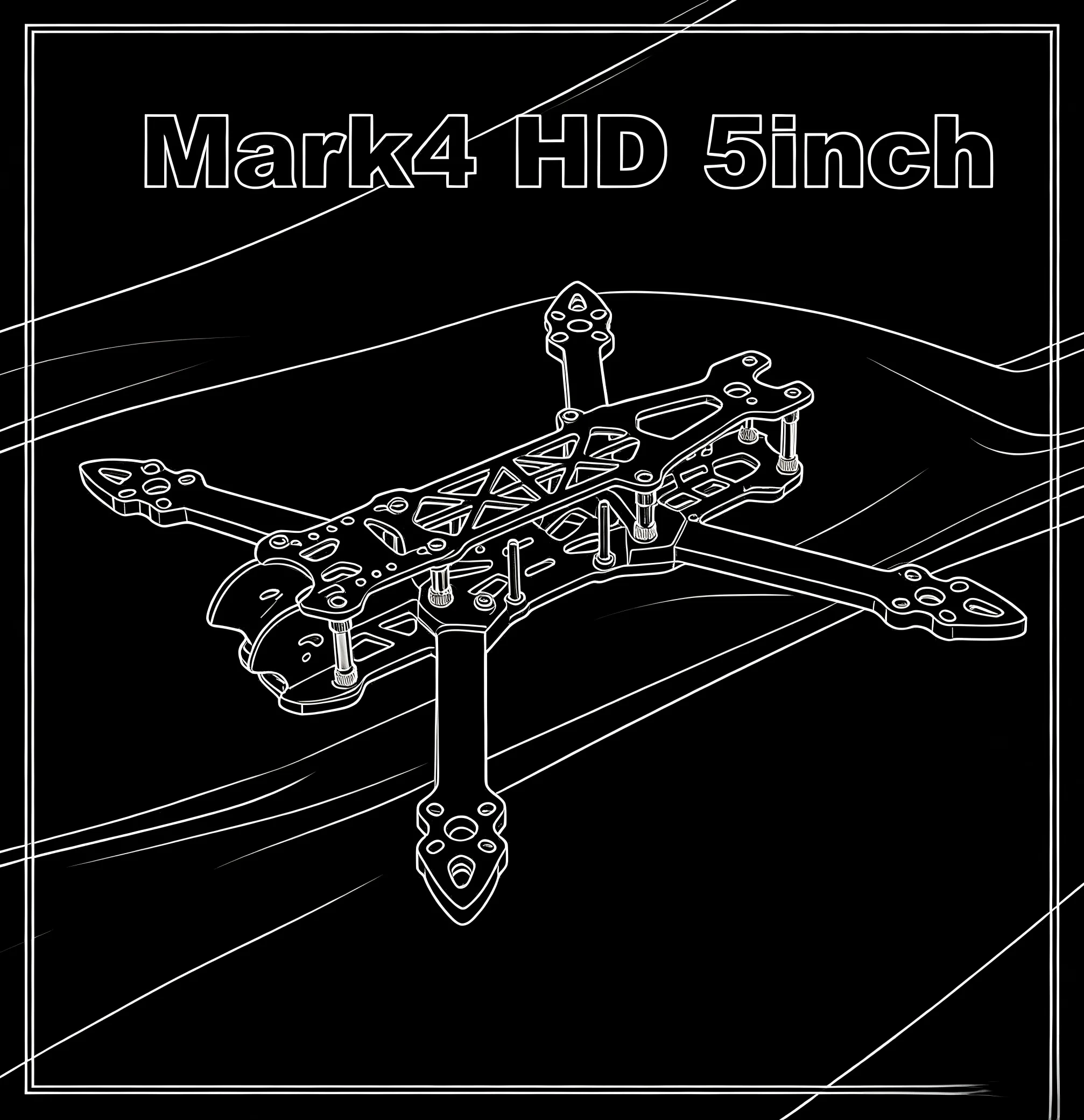 

MARK4 V2 Mark 4 V2 5inch 240mm / 7inch 295mm FPV Frame Kit Carbon Fiber w/ 5mm Arm For O3 FPV Racing Drone Quadcopter Freestyle