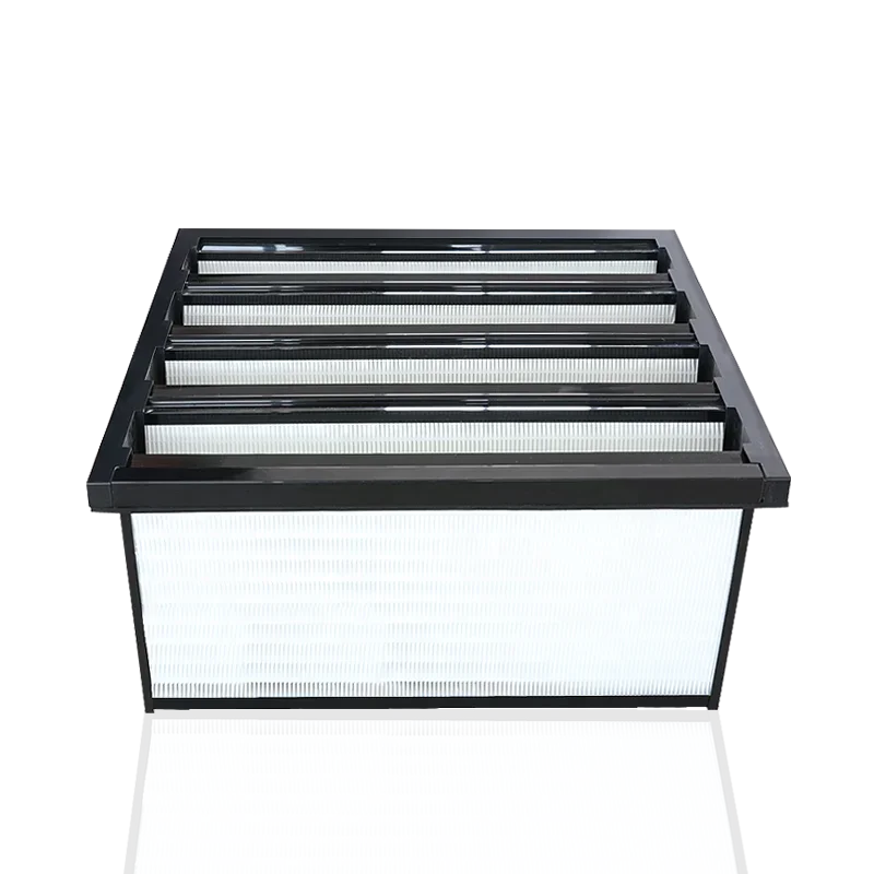 

Mini Pleated H13 V Bank HEPA Filter Air Filter for Cleanroom Laminar Flow hood hepa filter Cabinets and Laboratories