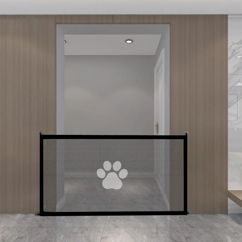 Hundetor für Treppen – Haustierhaus-Bildschirmtür mit 4 Haken, Sicherheitszaunbarriere für den Innenbereich, Haustiertor für Treppen und Katzen – Detail 8
