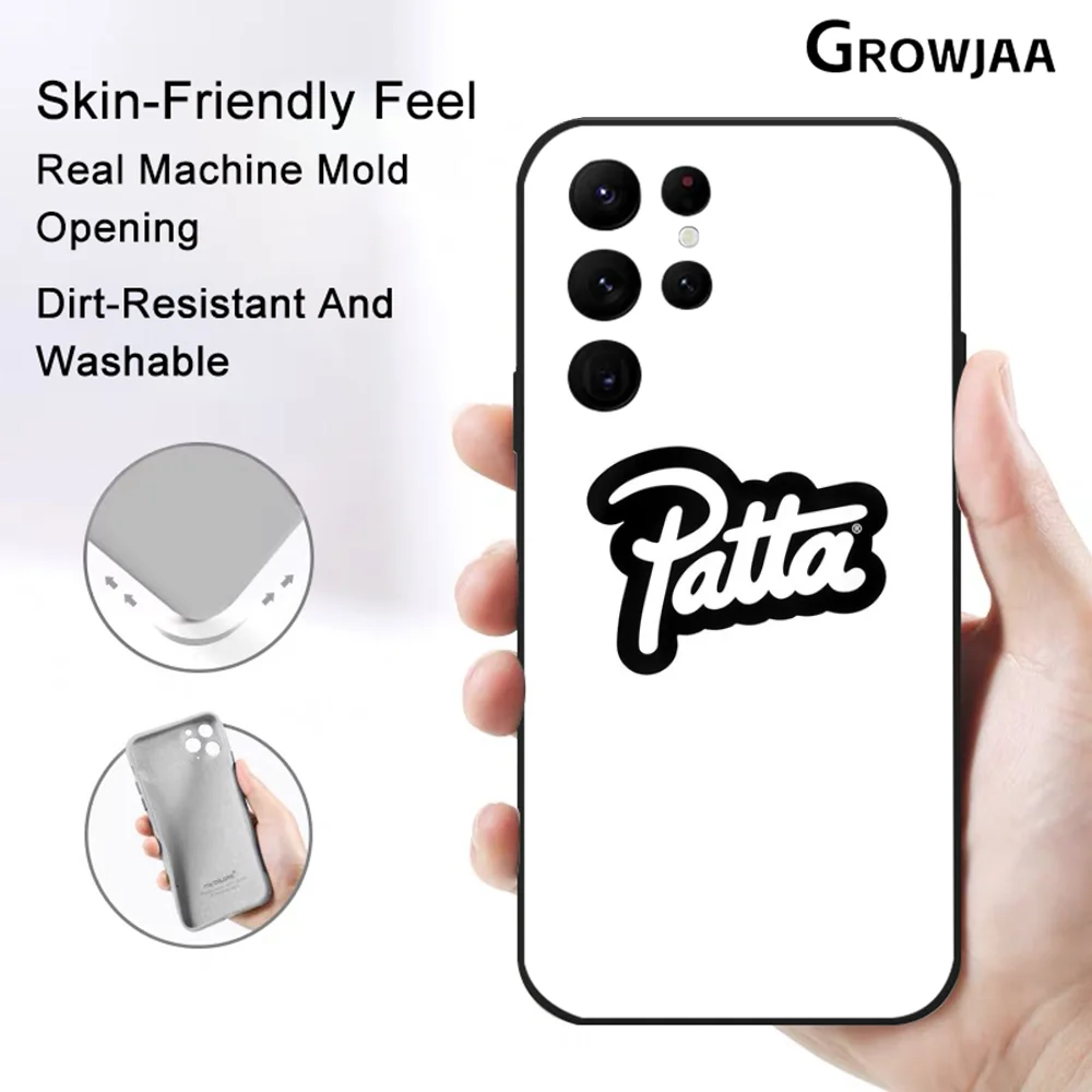 P-Patta Designer Phone Case for Samsung Galaxy S24 Ultra S22 S23 Ultra S21 S20 5G Protective Silicone TPU Funda Anti Drop Cover