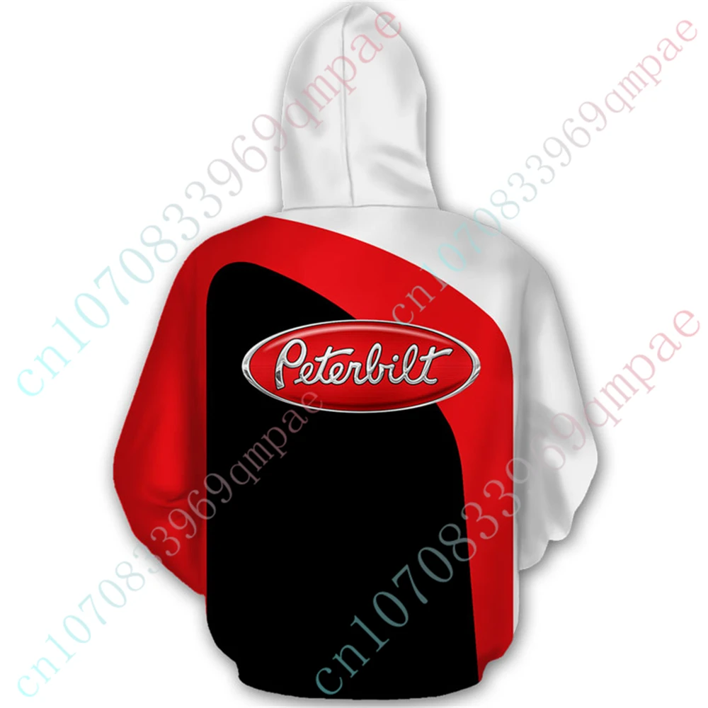 Peterbilt Clothing Harajuku Pullover Unisex Sweatshirt Anime Oversize Zip Hoodies Casual Hoodies For Men Women Custom Logo