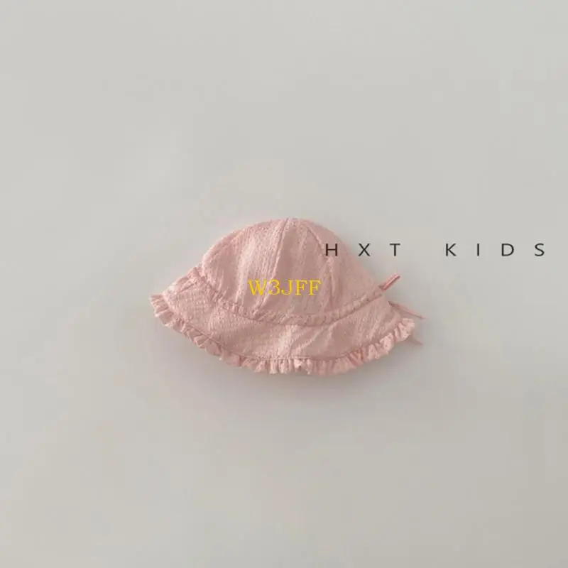 

W3JF Child Fisherman Hat Baby Sunhat Travel Beach Caps Kids Fashionable Basih Hat