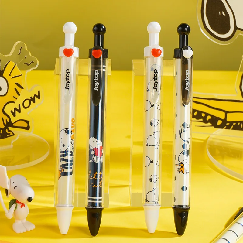 Imagem -03 - Cartoon Snoopy Gel Pen Signature Pen Papelaria Student Pincel Preto Escova Especial Embalada Individualmente Bonito Atacado 0.5 mm 25 Pcs